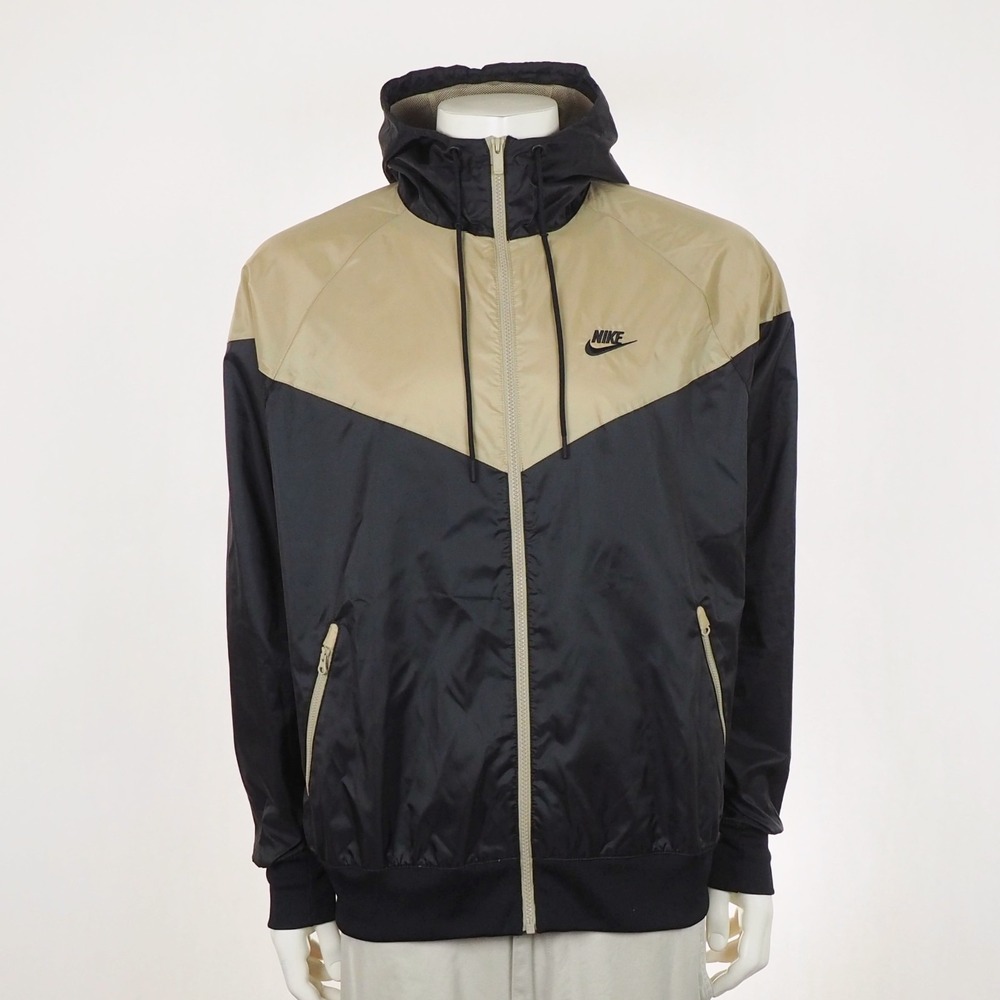 Nike Sportswear Windrunner Hooded Jacket Mens Large Black Full-Zip Windbreaker